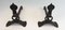 Modernist Wrought Iron Andirons, 1940s, Set of 2 6