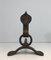 Modernist Wrought Iron Andirons, 1940s, Set of 2 10