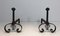 18th Century Wrought Iron Andirons, Set of 2 1