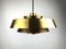 Brass Nova Pendant Light by Jo Hammerborg for Fog & Mørup, 1963 1