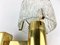 Glass and Brass Wall Sconces by Carl Fagerlund for Orrefors, 1960s, Set of 2 2