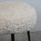 French Furry Stool, 1950s 5