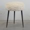 French Furry Stool, 1950s 4