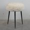 French Furry Stool, 1950s, Image 1