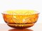 Vintage Bohemian Amber Cut Glass Bowl, Image 7