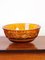 Vintage Bohemian Amber Cut Glass Bowl 1