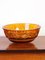 Vintage Bohemian Amber Cut Glass Bowl, Image 1