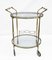 Round Brass Bar Trolley with Bottle Holder by Maison Baguès, 1950s 5