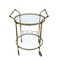 Round Brass Bar Trolley with Bottle Holder by Maison Baguès, 1950s, Image 8