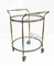 Round Brass Bar Trolley with Bottle Holder by Maison Baguès, 1950s, Image 2