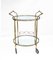 Round Brass Bar Trolley with Bottle Holder by Maison Baguès, 1950s, Image 1