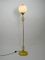 Large Brass-Plated Metal & Glass Floor Lamp from VeArt, 1980s 6