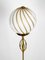 Large Brass-Plated Metal & Glass Floor Lamp from VeArt, 1980s, Image 3