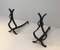 Wrought Iron Andirons, 1940s, Set of 2 12