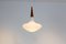 Wood and Opal Glass Pendant Lamp from Philips, 1950s 7