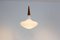 Wood and Opal Glass Pendant Lamp from Philips, 1950s, Image 7