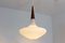 Wood and Opal Glass Pendant Lamp from Philips, 1950s 9