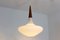 Wood and Opal Glass Pendant Lamp from Philips, 1950s, Image 9
