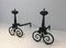 18th Century French Wrought Iron Andirons, Set of 2, Image 4