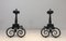 18th Century French Wrought Iron Andirons, Set of 2 2