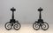 18th Century French Wrought Iron Andirons, Set of 2, Image 2