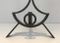 French Modernist Wrought Iron Andirons, 1940s, Set of 2, Image 8