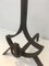 French Modernist Wrought Iron Andirons, 1940s, Set of 2 7