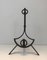 French Modernist Wrought Iron Andirons, 1940s, Set of 2 14