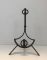 French Modernist Wrought Iron Andirons, 1940s, Set of 2, Image 14