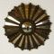 Vintage French Carved & Gilded Wooden Sunburst Mirror, 1930s 4