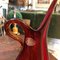 Jarrón italiano de cristal de Murano Sommerso rojo de Seguso, años 60, Imagen 10