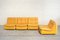 Juego de sofás modular de cuero coñac, años 70, Imagen 21