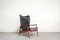 Wingback Leather Lounge Chair by K. Rasmussen for Peter Wessel, 1960s 15