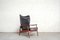 Wingback Leather Lounge Chair by K. Rasmussen for Peter Wessel, 1960s, Image 15