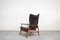 Wingback Leather Lounge Chair by K. Rasmussen for Peter Wessel, 1960s 20