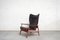 Wingback Leather Lounge Chair by K. Rasmussen for Peter Wessel, 1960s, Image 20