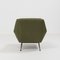 Grüner Mid-Century Sessel aus Wolle von Gio Ponti für Minotti 8