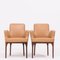 Mid-Century Tan Leather Dining Chairs from Porada, Set of 2 9
