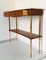 Briarwood & Brass Console with Marble Top, 1950s 12