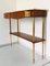 Briarwood & Brass Console with Marble Top, 1950s, Image 12