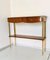 Briarwood & Brass Console with Marble Top, 1950s, Image 11