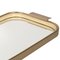 Bandeja de servicio de aluminio dorado, espejo y caucho de Carlo Sarpa, años 60, Imagen 4