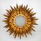 Mid-Century Spanish Gold Iron Ceiling Light 5