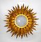 Goldene spanische Mid-Century Deckenlampe aus Eisen 1