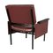 Italian Cubist Iron & Faux Leather Armchairs and Daybed, 1960s, Set of 3, Image 9