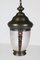 Art Nouveau Dutch Brass & Glass Pendant Lamp, 1900s 4