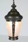 Art Nouveau Dutch Brass & Glass Pendant Lamp, 1900s 5