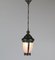 Art Nouveau Dutch Brass & Glass Pendant Lamp, 1900s 9