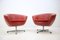 Vintage Red Swivel Chairs by Miroslav Navrátil, 1970s, Set of 4 6