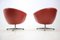 Vintage Red Swivel Chairs by Miroslav Navrátil, 1970s, Set of 4 8